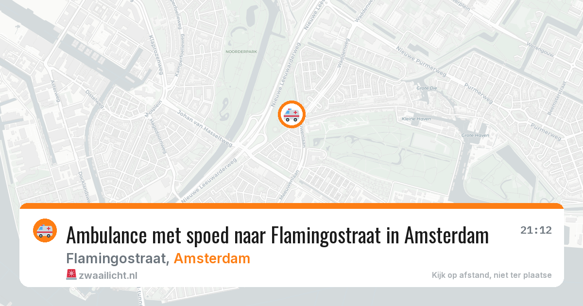Ambulance met spoed naar Flamingostraat in Amsterdam — 19 mei 2026