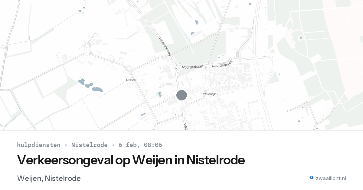 Verkeersongeval op Weijen in Nistelrode — 6 feb 2026