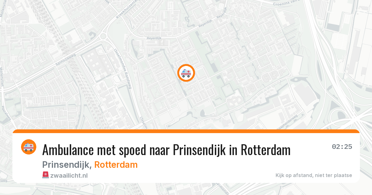 Ambulance met spoed naar Prinsendijk in Rotterdam — 31 mei 2026