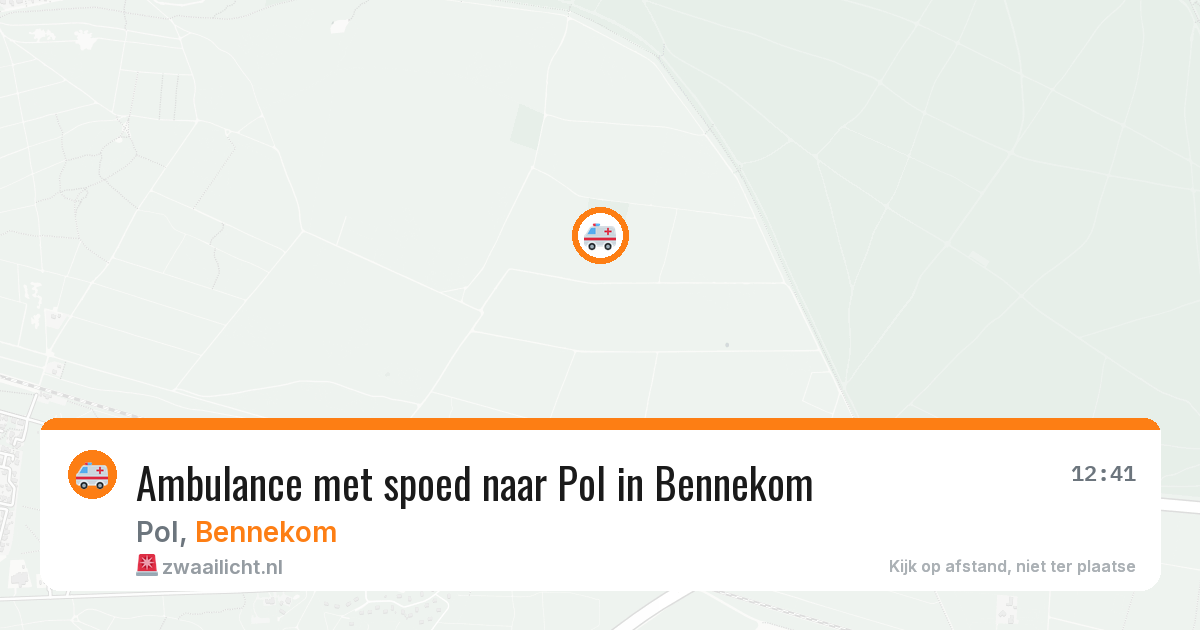 Ambulance met spoed naar Pol in Bennekom — 29 apr 2026