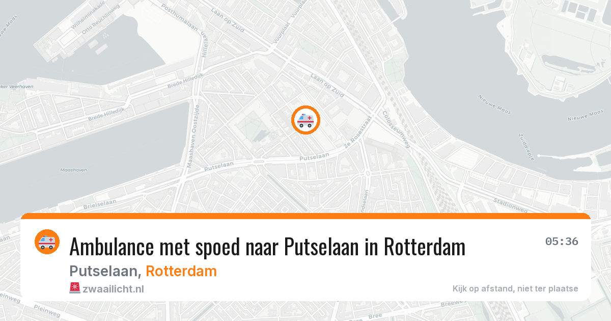 Ambulance met spoed naar Putselaan in Rotterdam — 18 mei 2026