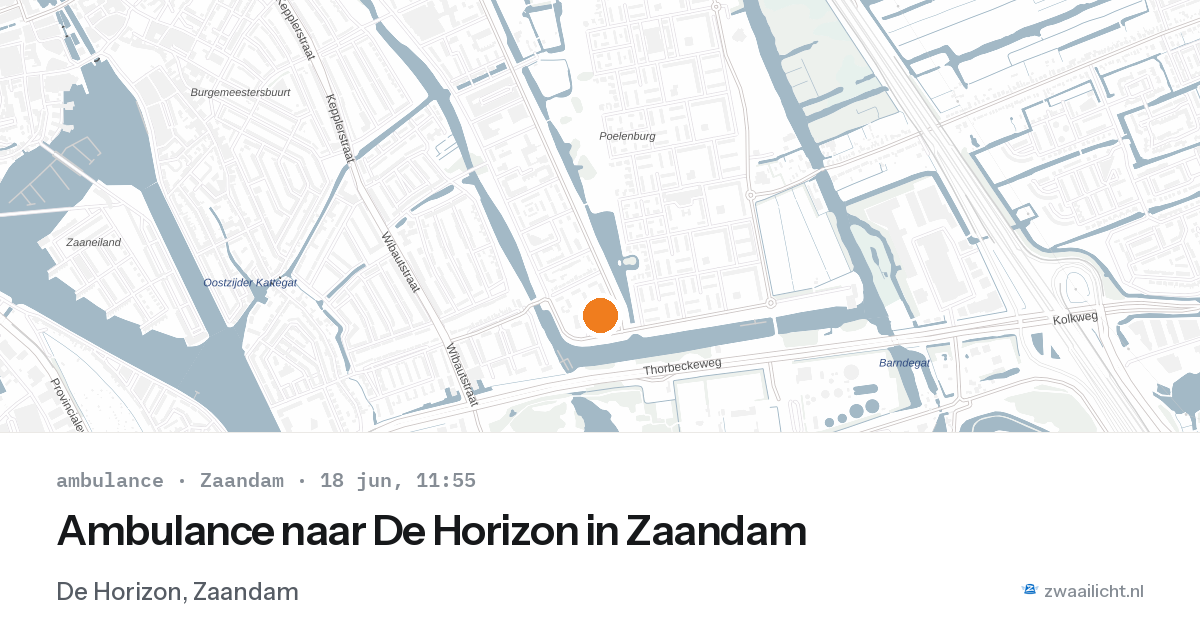 Ambulance naar De Horizon in Zaandam — 18 jun 2026
