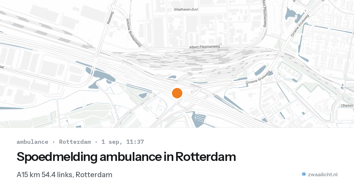 Spoedmelding ambulance in Rotterdam — 1 sep 2026