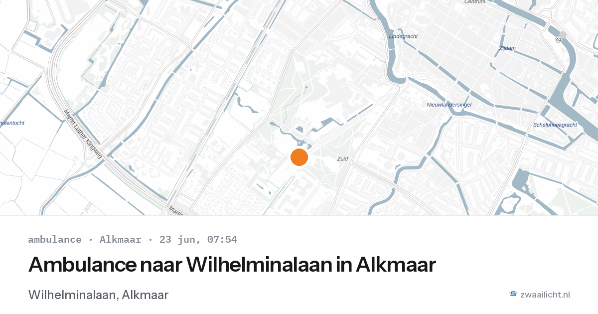 Ambulance naar Wilhelminalaan in Alkmaar — 23 jun 2026