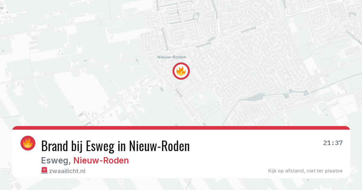 Brand bij Esweg in Nieuw-Roden — 27 jun 2026