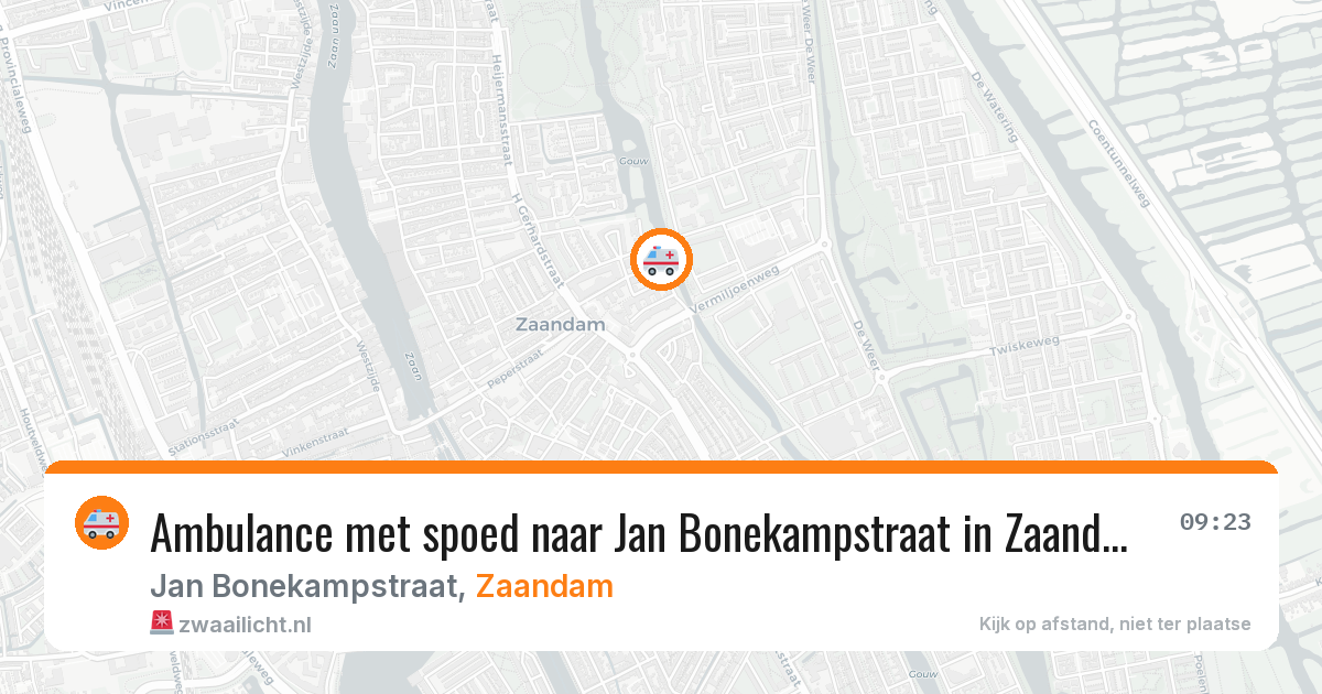 Ambulance met spoed naar Jan Bonekampstraat in Zaandam — 31 mrt 2026