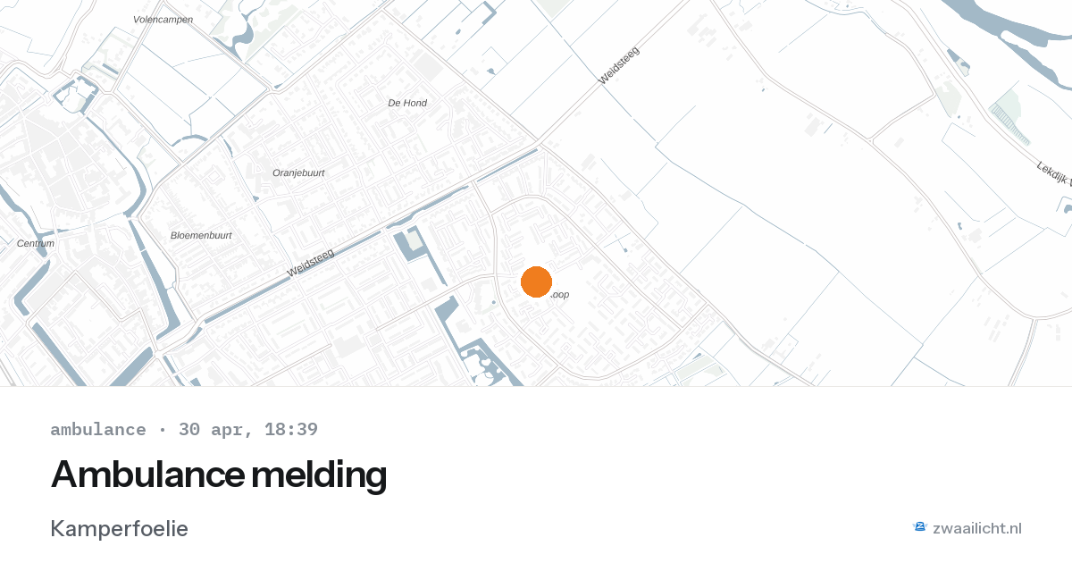 Ambulance melding — 30 apr 2026