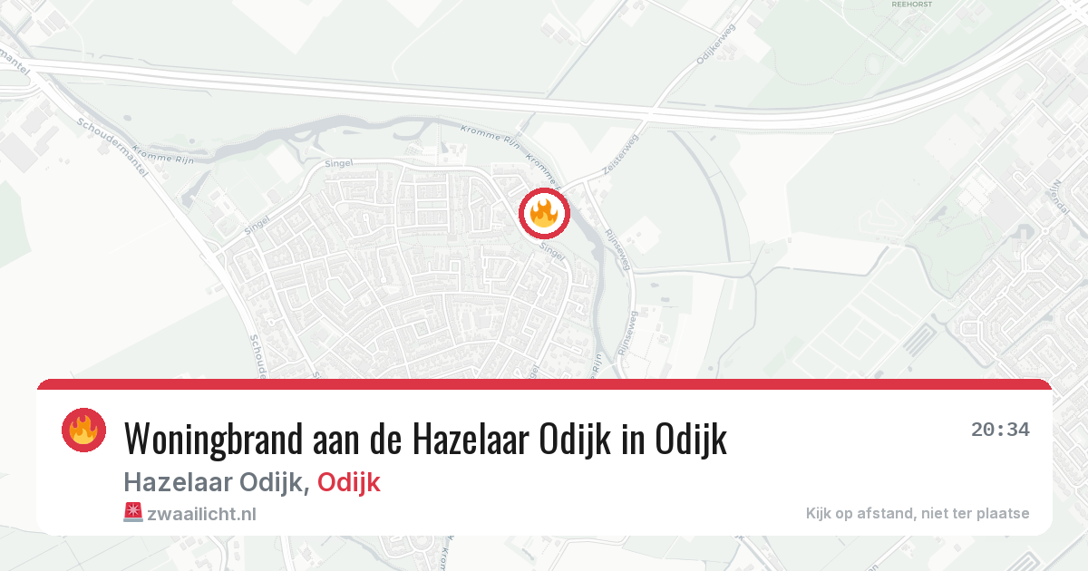 Woningbrand aan de Hazelaar Odijk in Odijk — 10 apr 2026