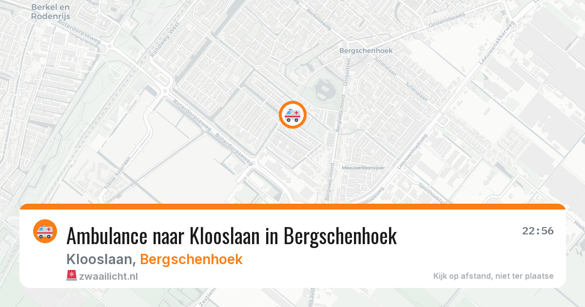 Ambulance naar Klooslaan in Bergschenhoek — 28 jul 2026