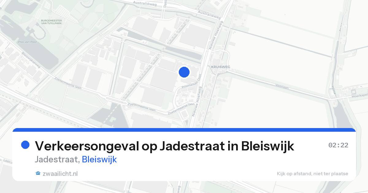 Verkeersongeval op Jadestraat in Bleiswijk — 16 aug 2026