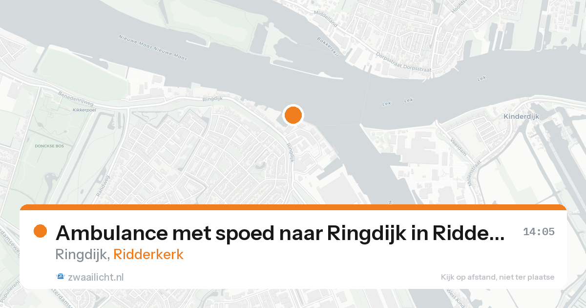 Ambulance met spoed naar Ringdijk in Ridderkerk — 31 mei 2026