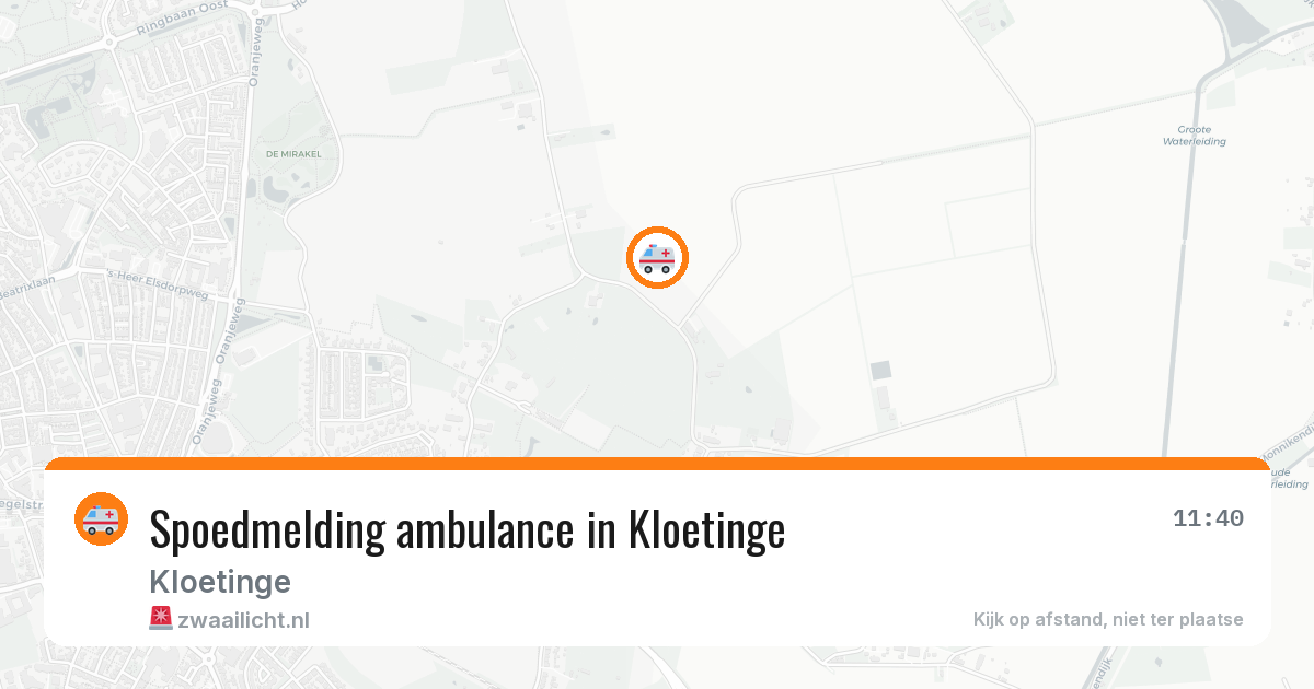 Spoedmelding ambulance in Kloetinge — 12 aug 2026