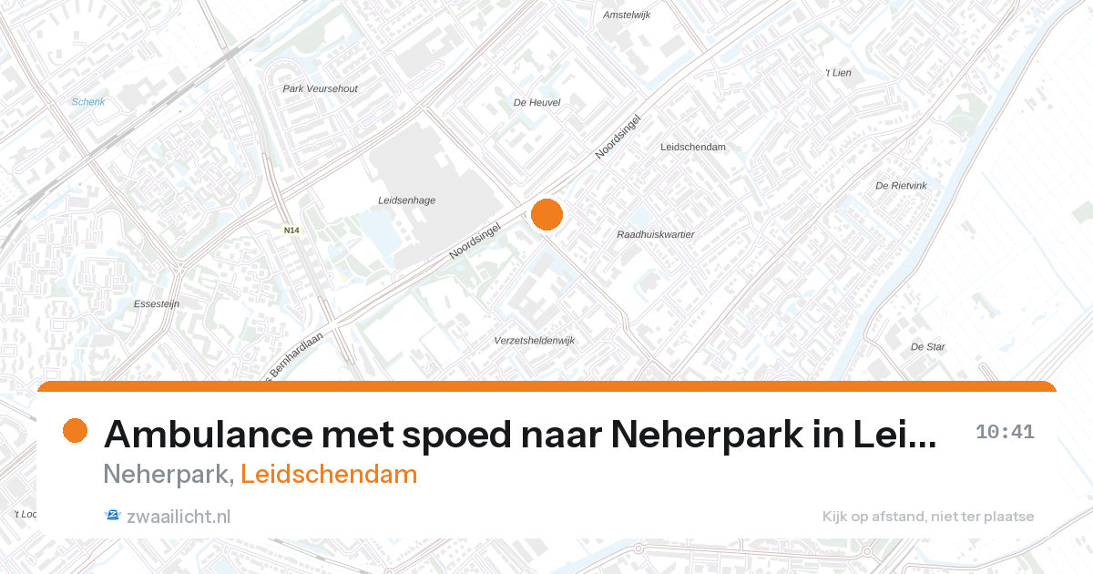 Ambulance met spoed naar Neherpark in Leidschendam — 27 aug 2026