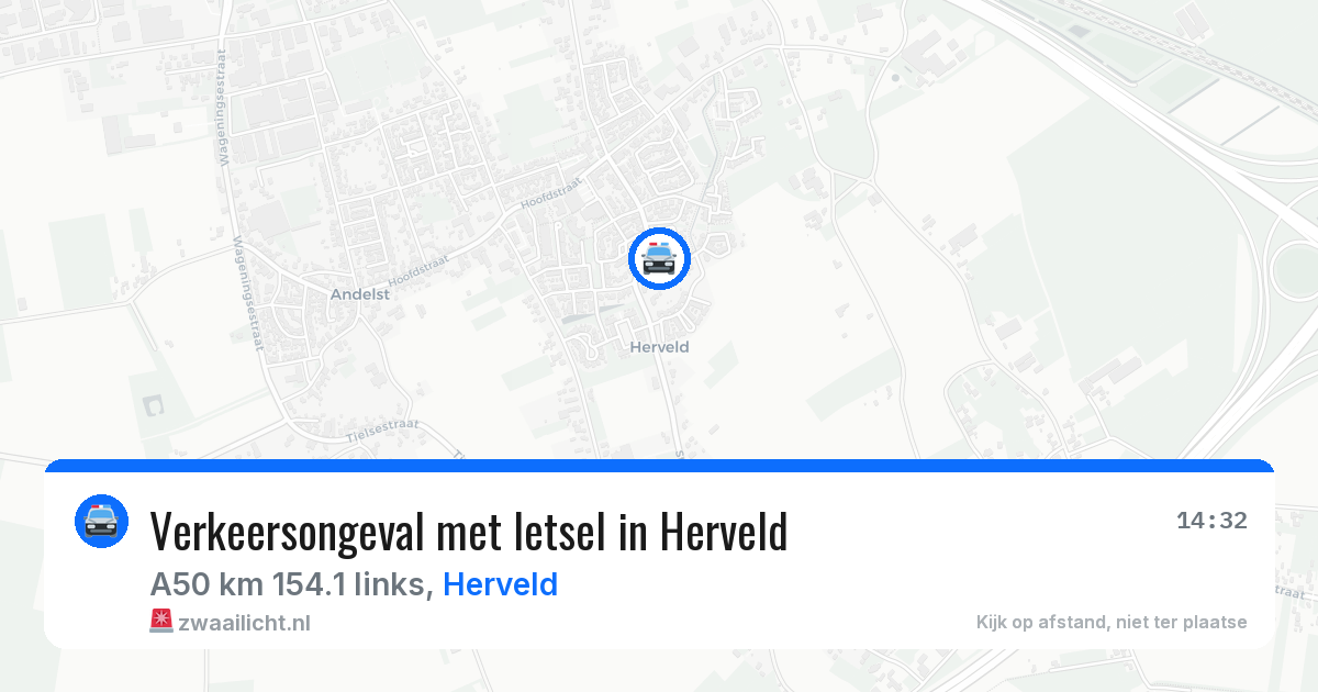 Verkeersongeval met letsel in Herveld — 25 mrt 2026