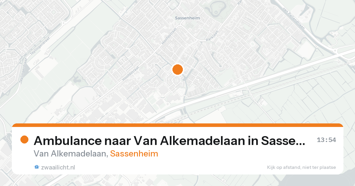 Ambulance naar Van Alkemadelaan in Sassenheim — 31 jan 2026