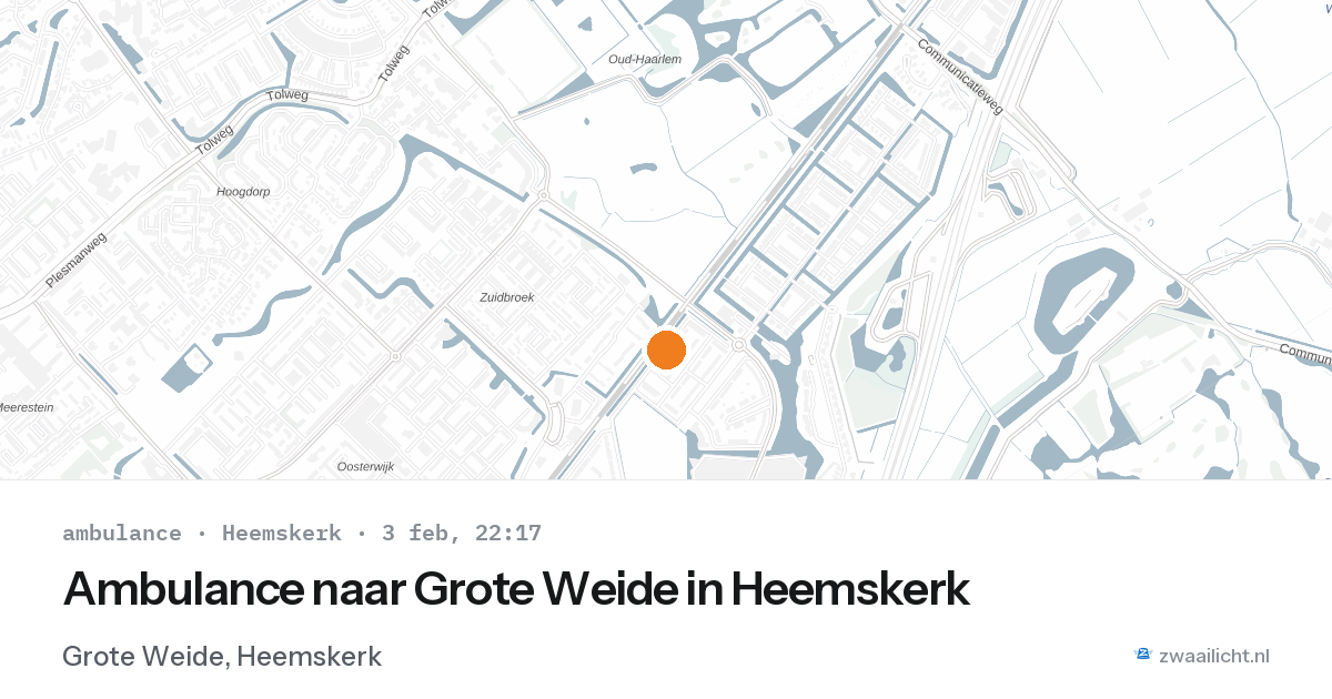 Ambulance naar Grote Weide in Heemskerk — 3 feb 2026