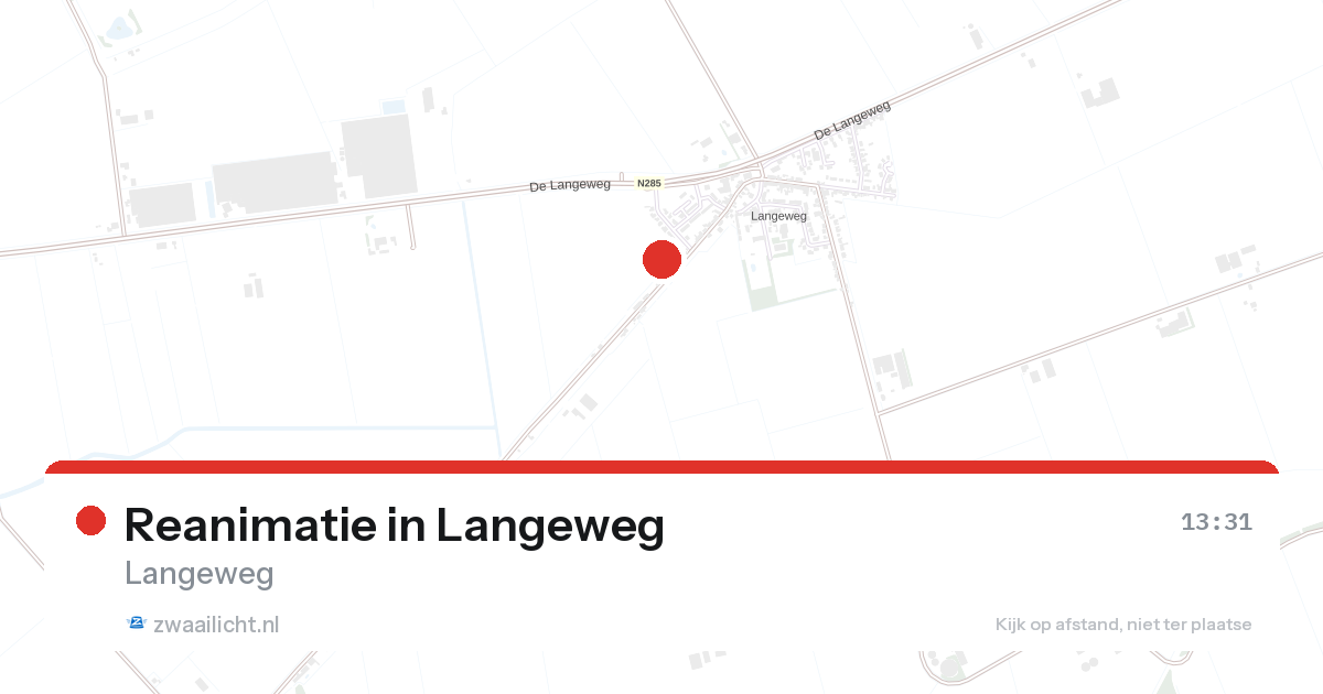 Reanimatie in Langeweg — 27 aug 2026