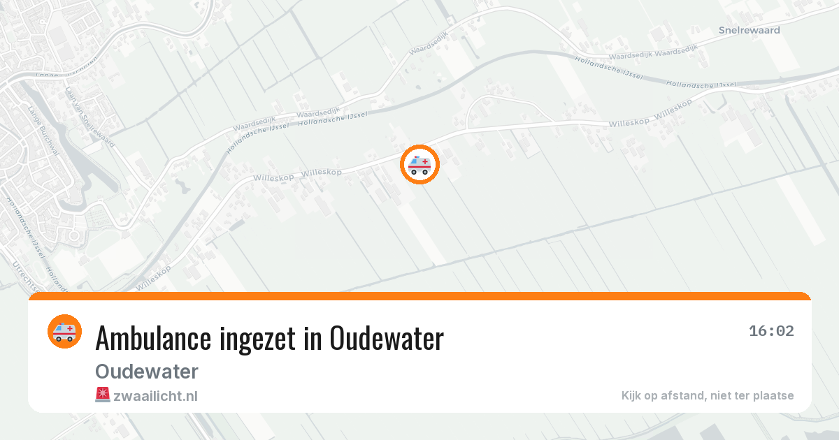 Ambulance ingezet in Oudewater — 9 mei 2026