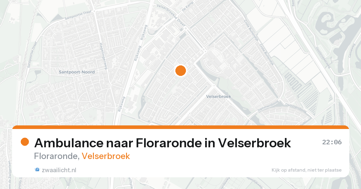 Ambulance naar Floraronde in Velserbroek — 14 aug 2026