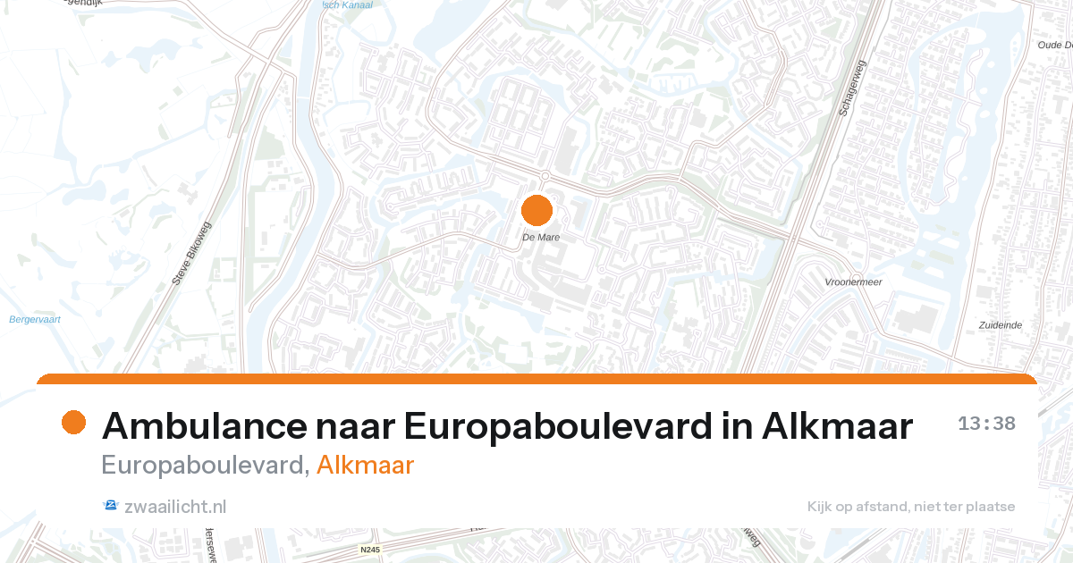 Ambulance naar Europaboulevard in Alkmaar — 28 aug 2026