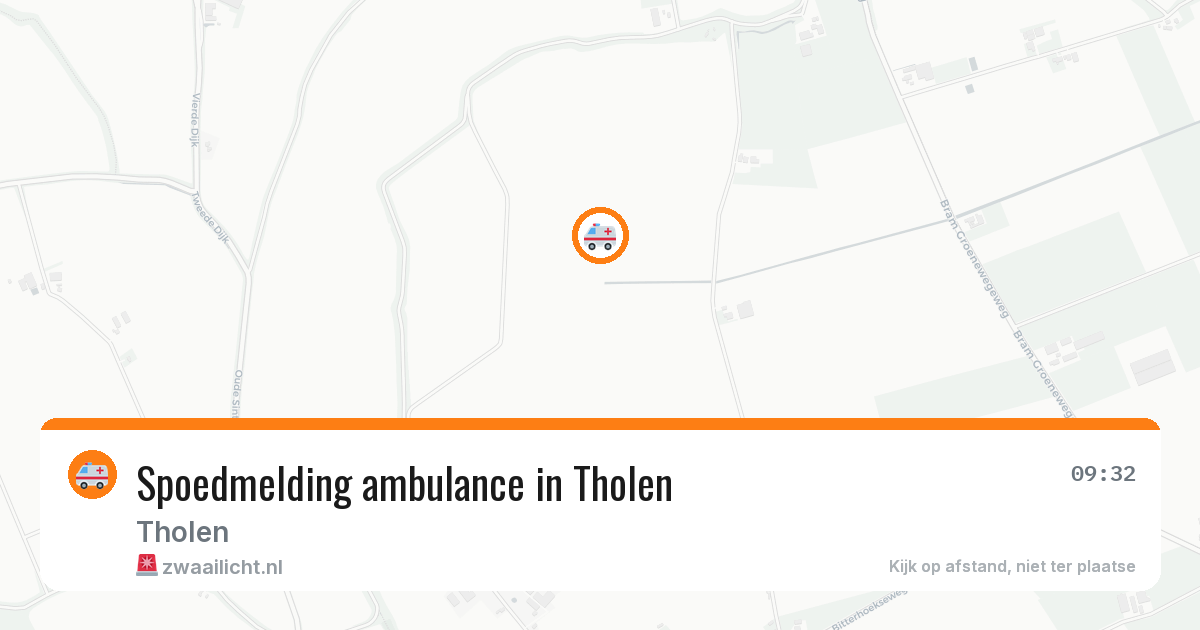 Spoedmelding ambulance in Tholen — 11 aug 2026