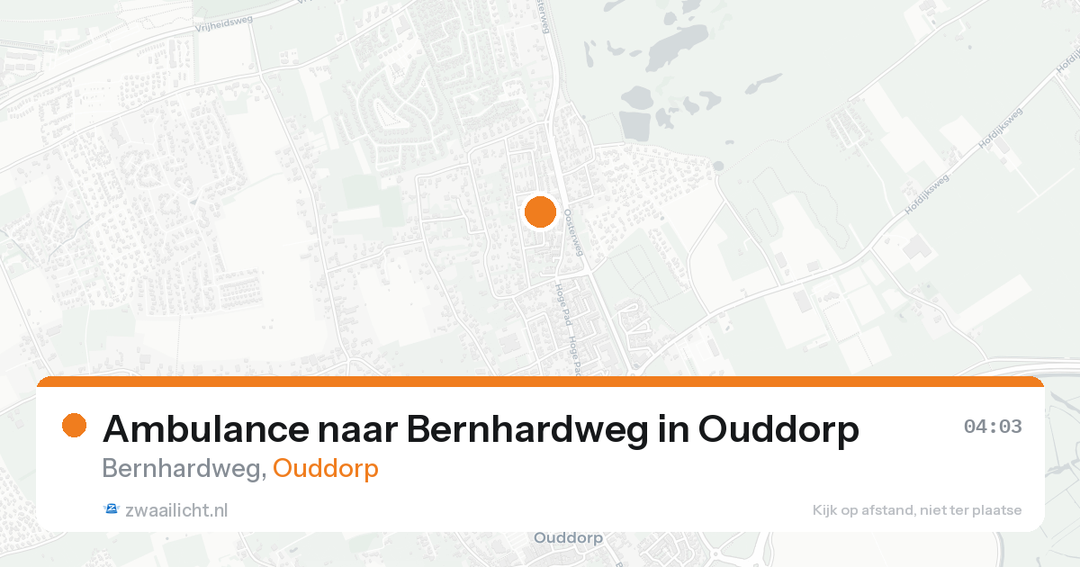 Ambulance naar Bernhardweg in Ouddorp — 24 aug 2026
