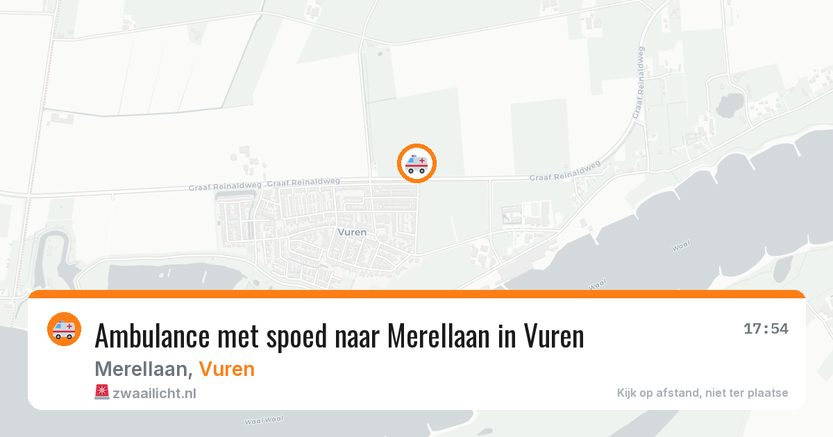 Ambulance met spoed naar Merellaan in Vuren — 8 apr 2026