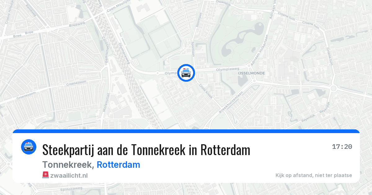 Steekpartij aan de Tonnekreek in Rotterdam — 7 aug 2026