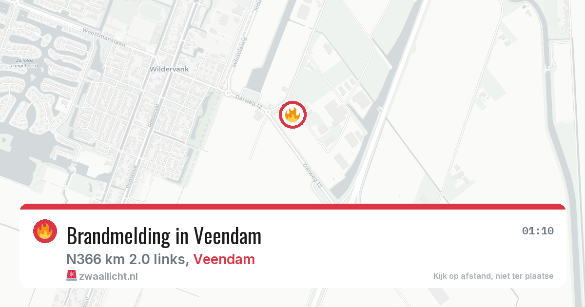 Brandmelding in Veendam — 19 jun 2026