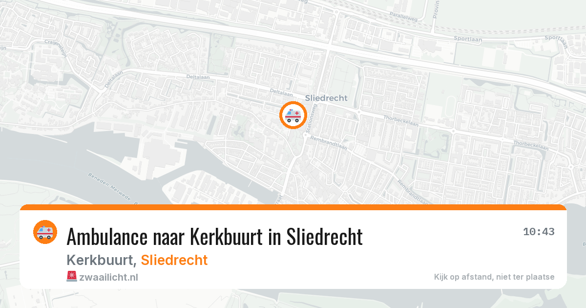 Ambulance naar Kerkbuurt in Sliedrecht — 23 mrt 2026