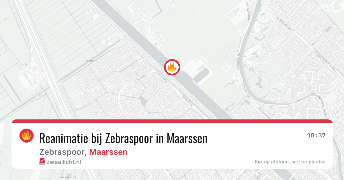 Reanimatie bij Zebraspoor in Maarssen — 25 mei 2026