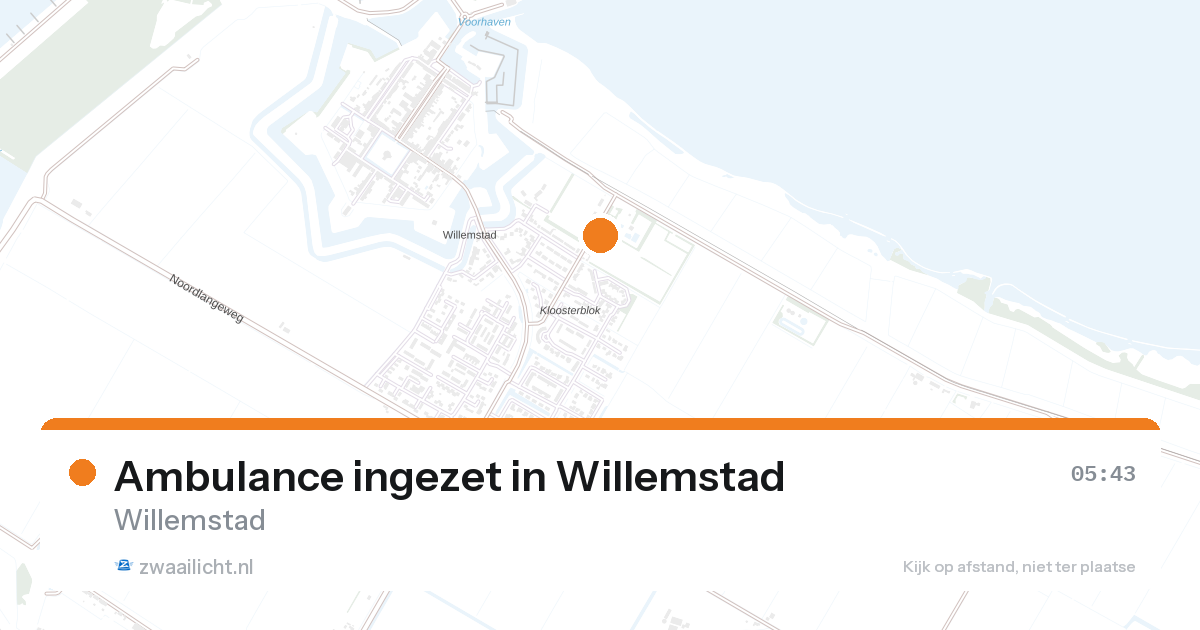 Ambulance ingezet in Willemstad — 28 aug 2026