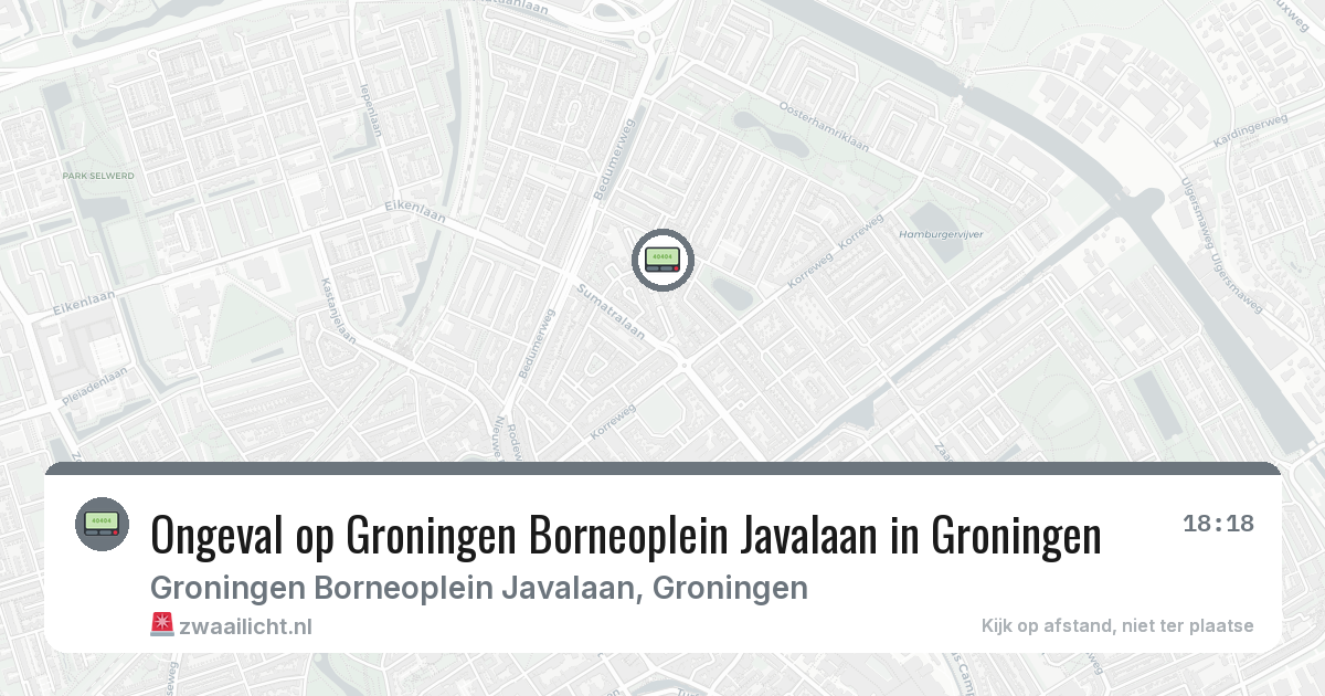 Ongeval op Groningen Borneoplein Javalaan in Groningen — 8 feb 2026