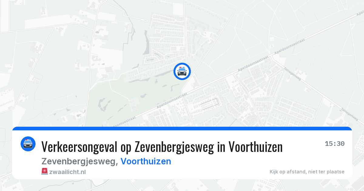 Verkeersongeval op Zevenbergjesweg in Voorthuizen — 24 jan 2026