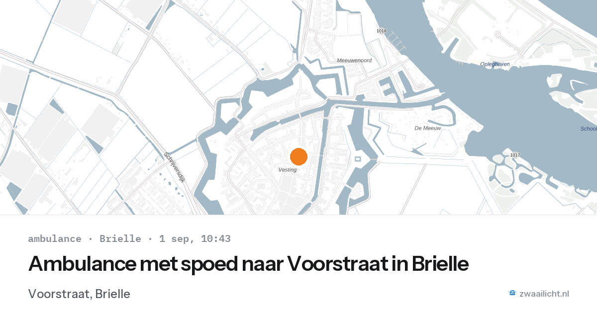Ambulance met spoed naar Voorstraat in Brielle — 1 sep 2026