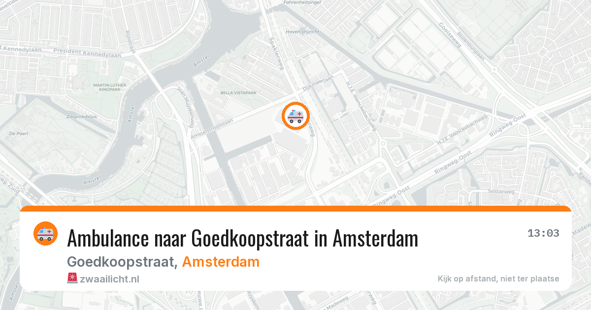 Ambulance naar Goedkoopstraat in Amsterdam — 28 mrt 2026