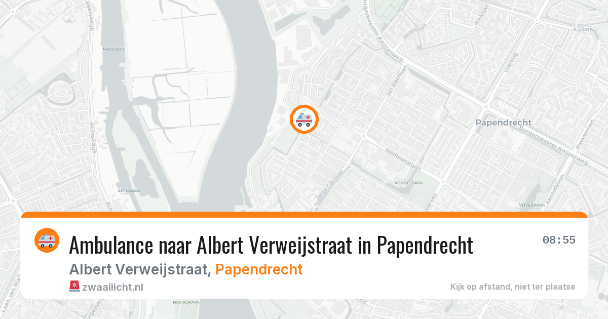 Ambulance naar Albert Verweijstraat in Papendrecht — 16 mei 2026