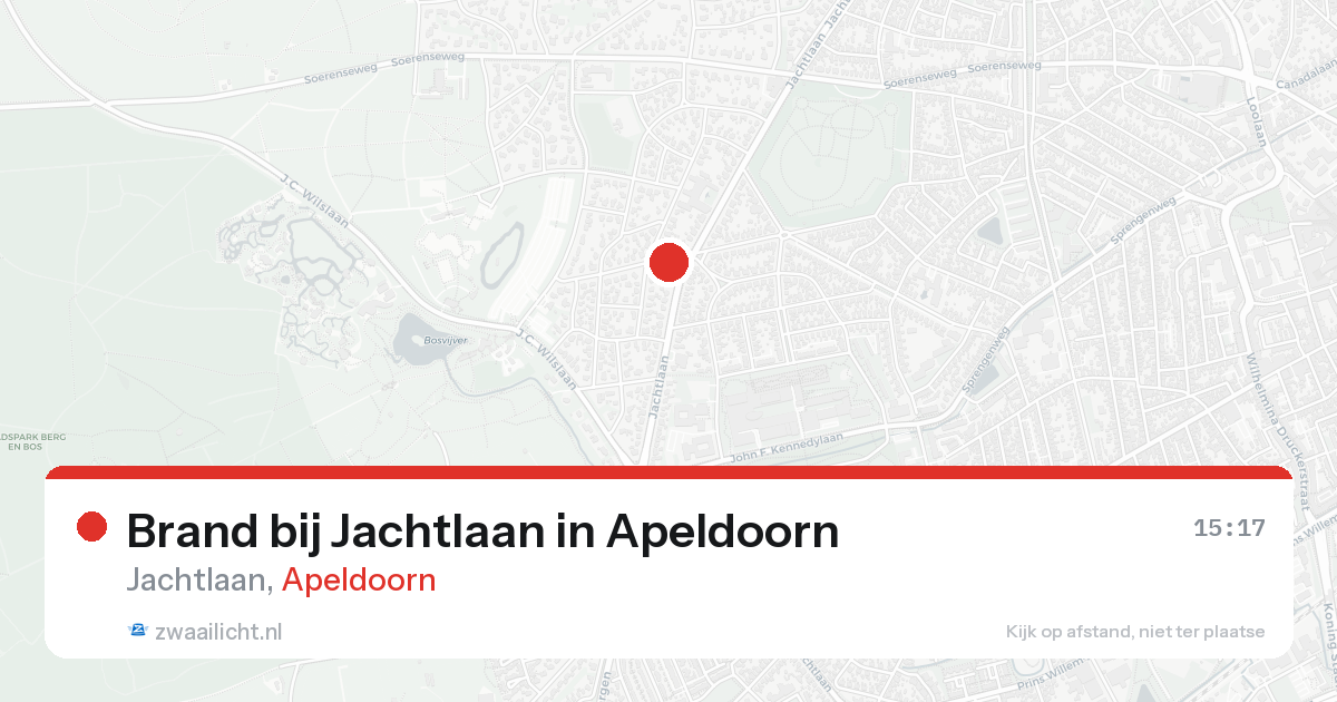 Brand bij Jachtlaan in Apeldoorn — 17 aug 2026