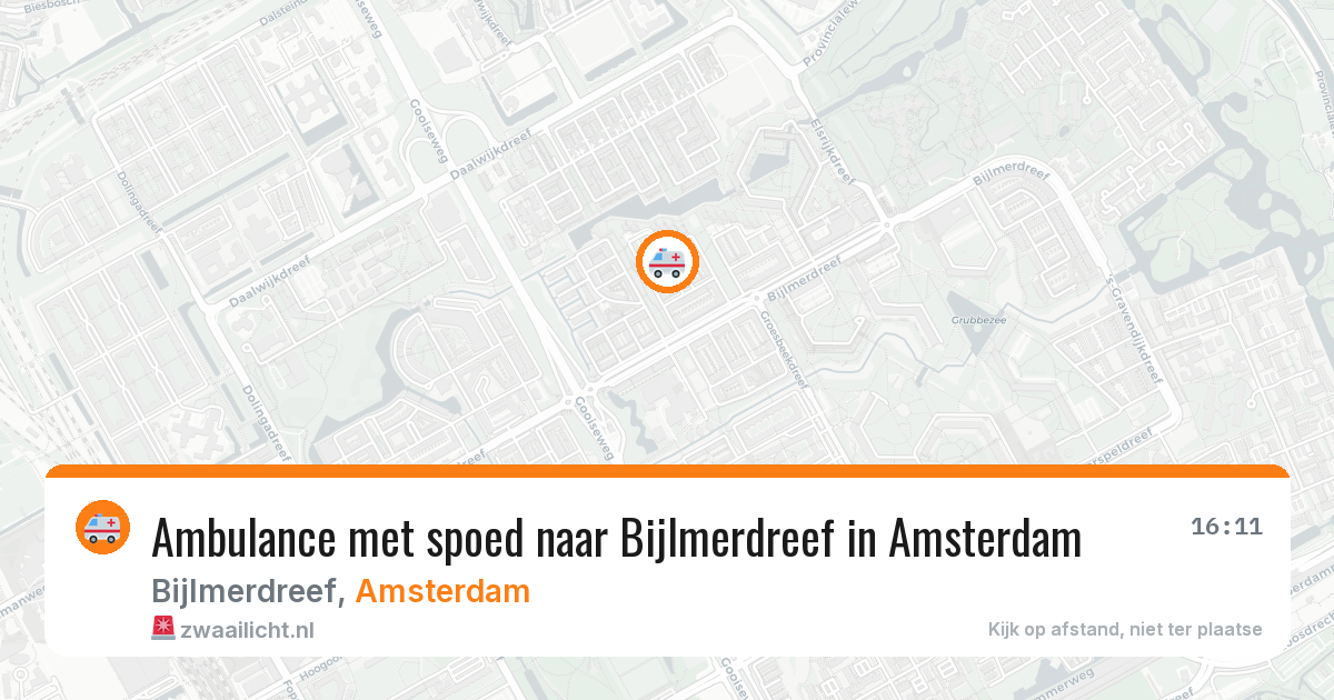 Ambulance met spoed naar Bijlmerdreef in Amsterdam — 12 aug 2026