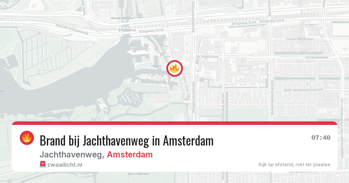 Brand bij Jachthavenweg in Amsterdam — 29 mei 2026