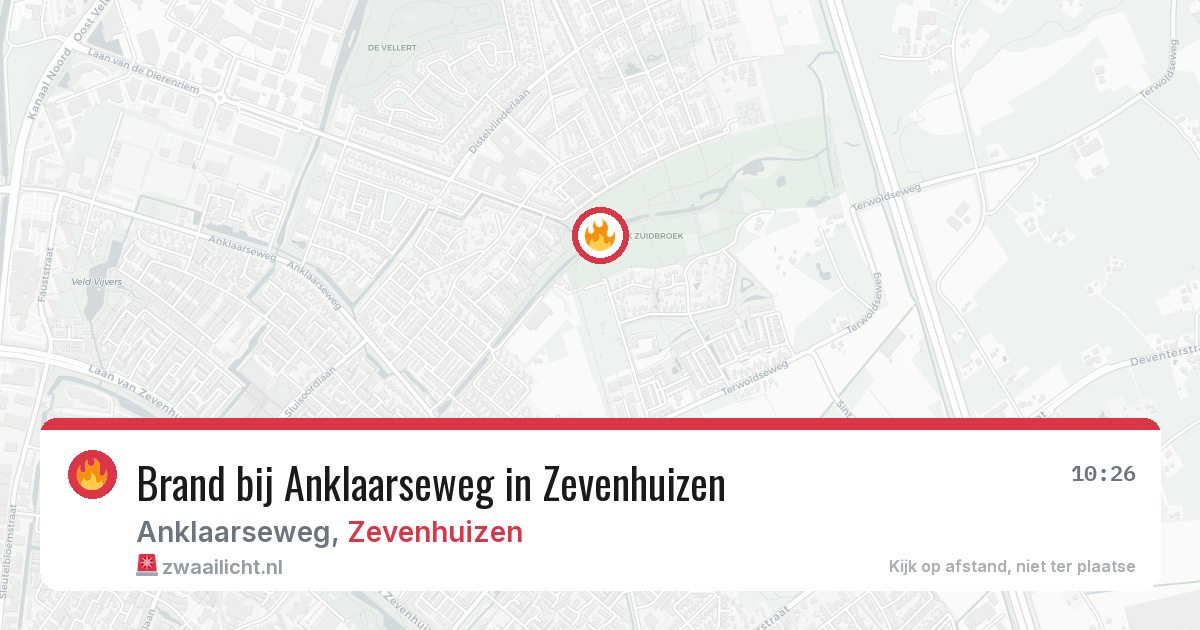 Brand bij Anklaarseweg in Zevenhuizen — 28 jun 2026