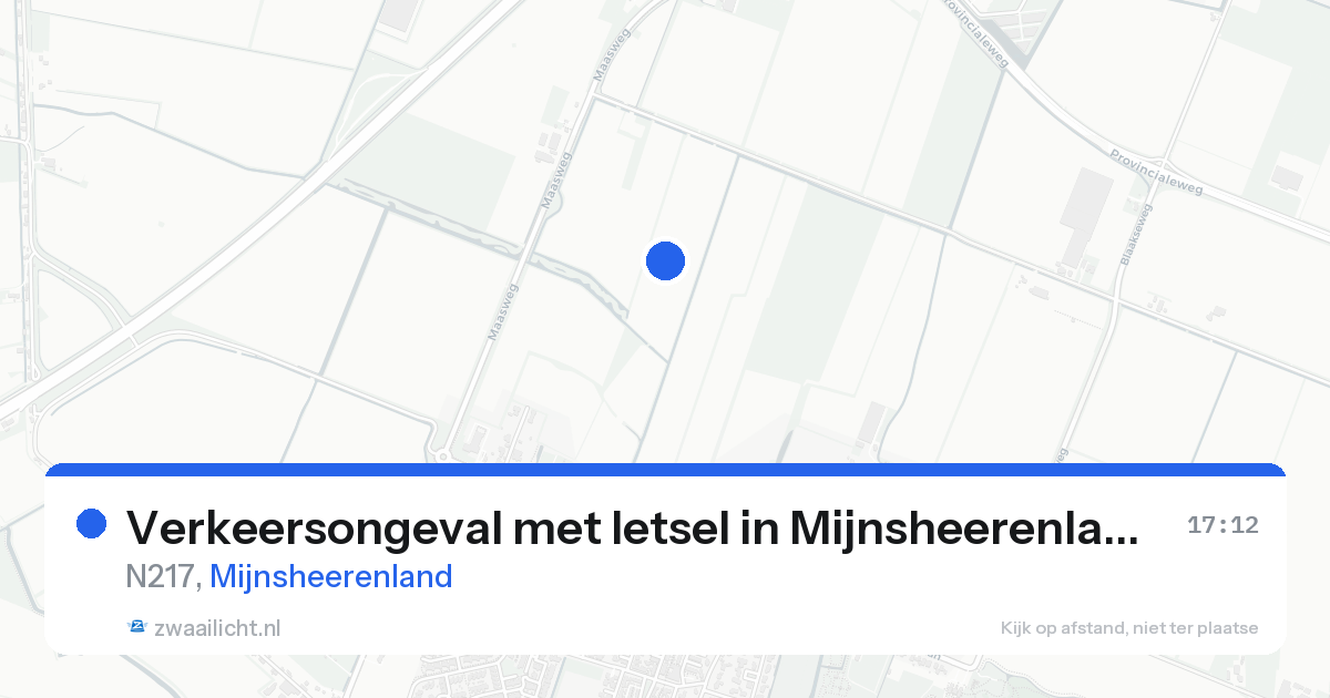 Verkeersongeval met letsel in Mijnsheerenland — 18 aug 2026
