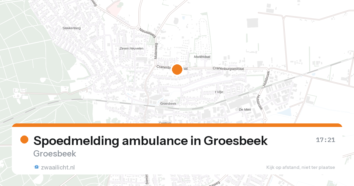 Spoedmelding ambulance in Groesbeek — 26 aug 2026