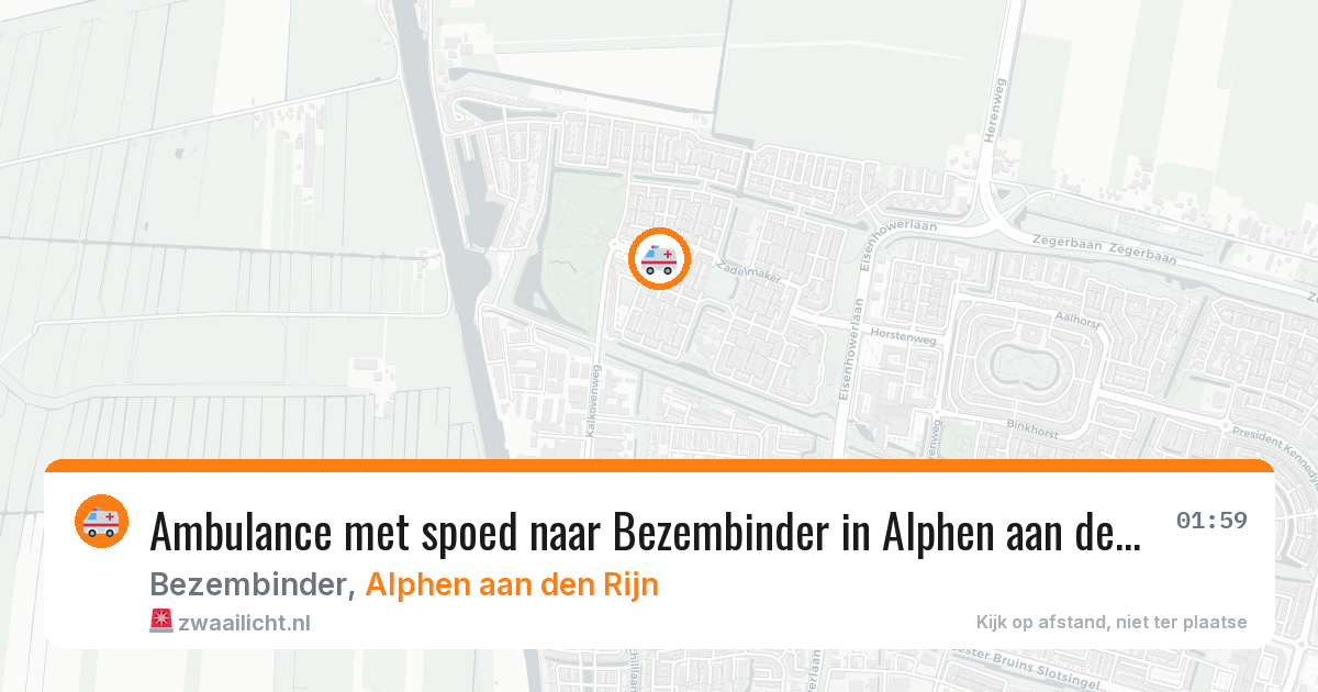 Ambulance met spoed naar Bezembinder in Alphen aan den Rijn — 19 mrt 2026