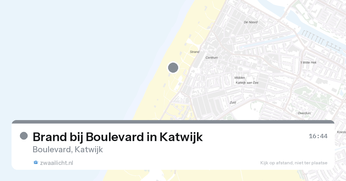Brand bij Boulevard in Katwijk — 1 mrt 2026