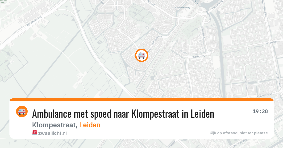 Ambulance met spoed naar Klompestraat in Leiden — 2 aug 2026