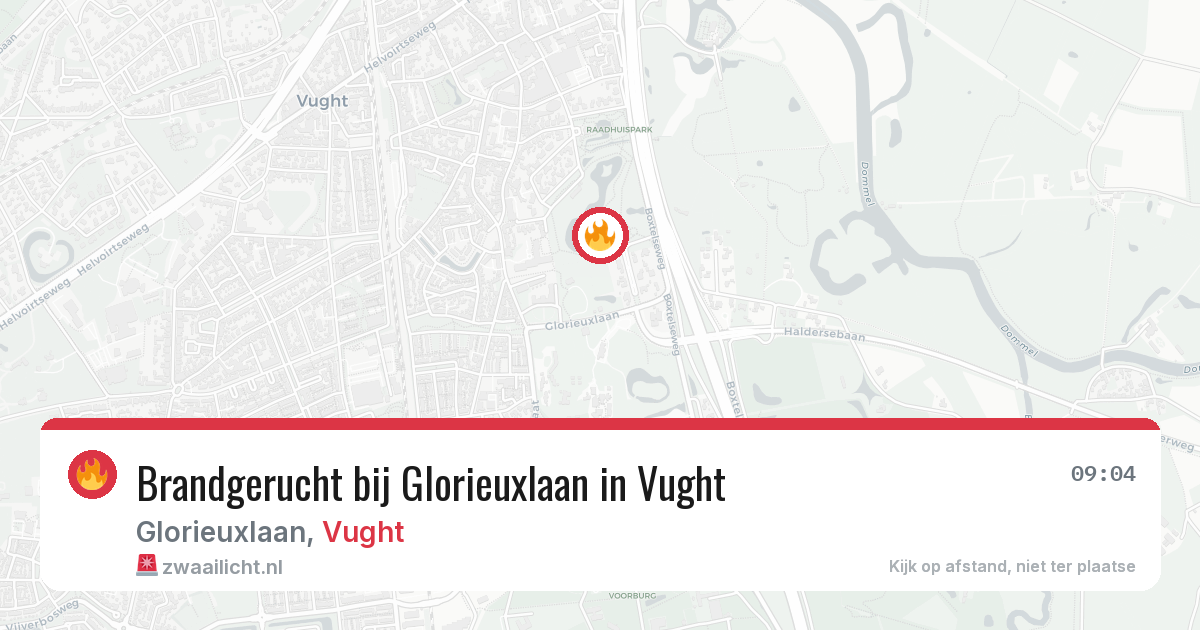 Brandgerucht bij Glorieuxlaan in Vught — 24 jul 2026