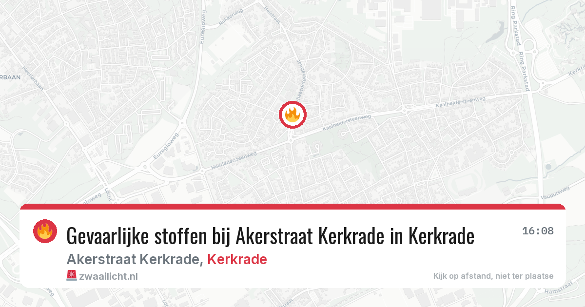 Gevaarlijke stoffen bij Akerstraat Kerkrade in Kerkrade — 20 mei 2026