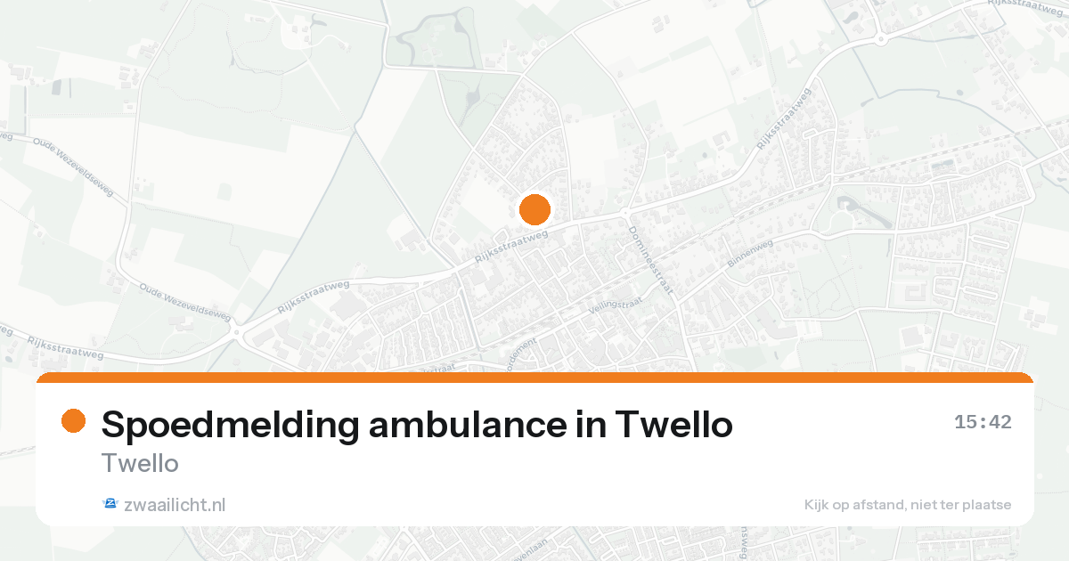 Spoedmelding ambulance in Twello — 21 aug 2026