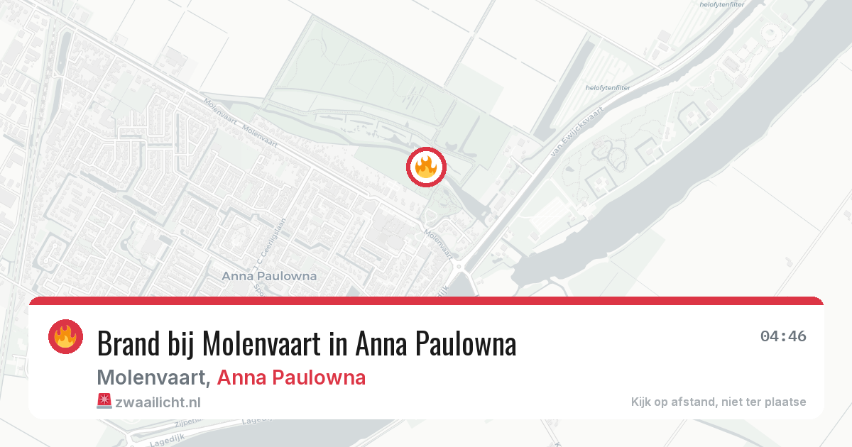 Brand bij Molenvaart in Anna Paulowna — 1 jul 2026